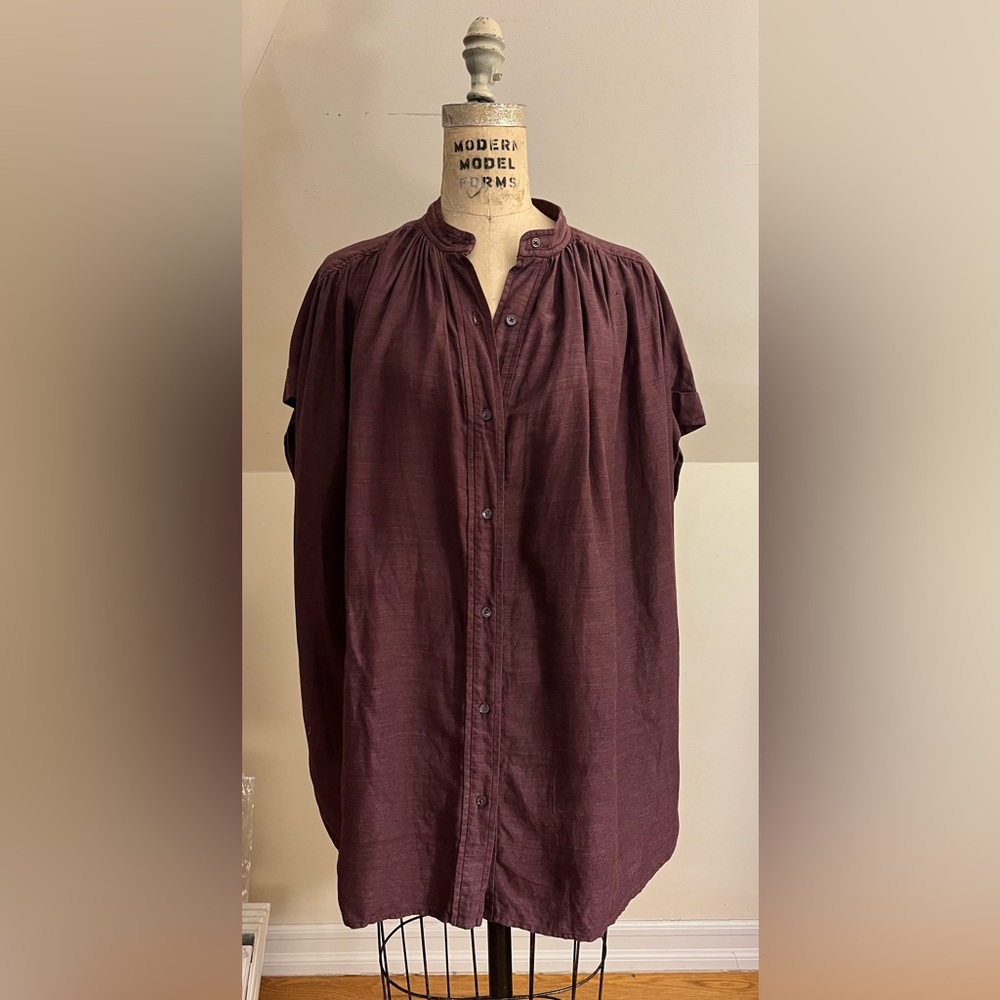 Wilfred Deep Maroon Casual Button Down Shirt